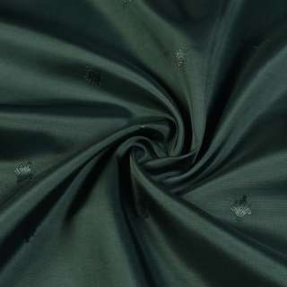 Віскоза підкладкова жаккардовая зелена темна з листком, ш.140 оптом