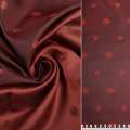 Віскоза жаккардовая бордова світла в сніжинку ш.140 оптом