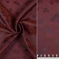 Віскоза жаккардовая бордова в квіти ш.140 оптом