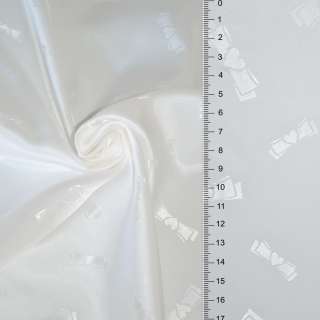 Віскоза підкладкова молочна жаккардовая з логотипом "PHILIPP" Німеччина ш.142 оптом