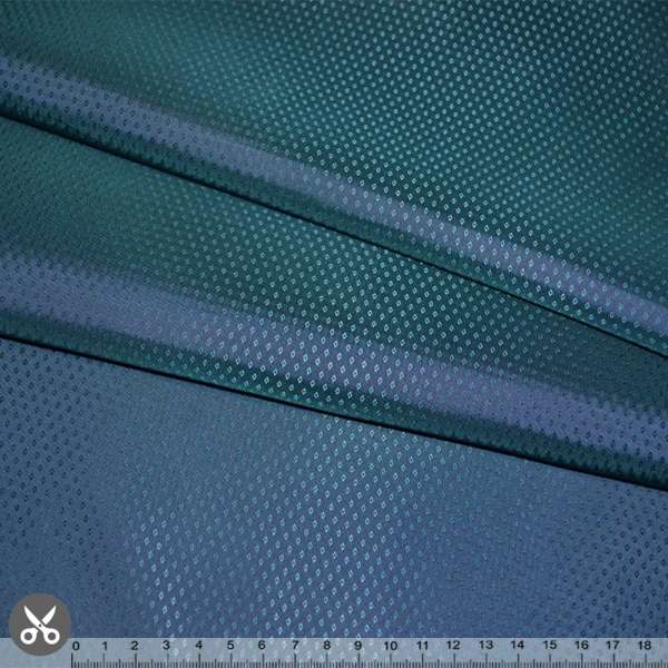Віскоза підкладкова жаккардовая синьо-бірюзова дрібні ромби хамелеон Німеччина ш.138 оптом
