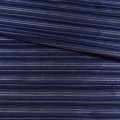Вискоза подкладочная синяя в черную, серую полоску, ш.142 оптом