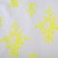 Рогожка костюмна бавовняна біла в яскраві жовті квіти ш.148 оптом