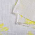 Рогожка костюмная хлопковая белая в яркие желтые цветы ш.148 оптом