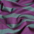 Трикотаж французский вискозный в фиолетовую и зеленую полосу ш.148 оптом