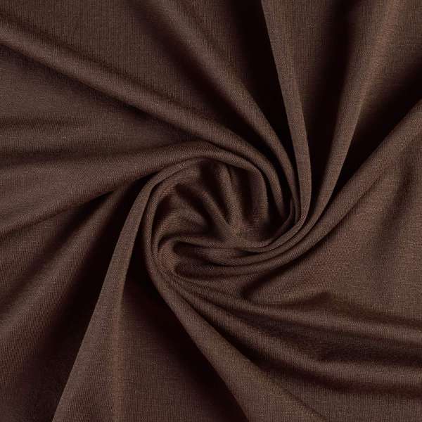 Трикотаж вискозный с эластаном коричневый темный ш.155 оптом