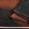 Трикотаж шерстяной черный с оранжевым, раппорт 78см, ш.160 оптом