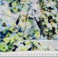 Трикотаж вискозный GERRY WEBER белый в зеленые, голубые акварельные цветы, ш.145 оптом