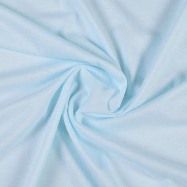 Трикотаж хлопковый голубой бледный, ш.150 оптом