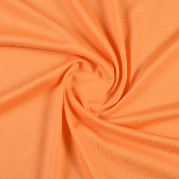 Трикотаж хлопковый оранжевый мандариновый, ш.148 оптом