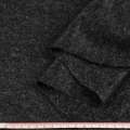 Трикотаж костюмный с шерстью черно-серый меланж ш.152 оптом
