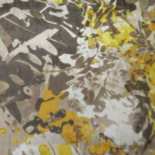 Шелк коричневый светлый в коричнево-желтый абстрактный рисунок ш.138 оптом