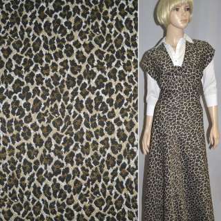 Гобелен бежево-чорний леопард ш.152 оптом