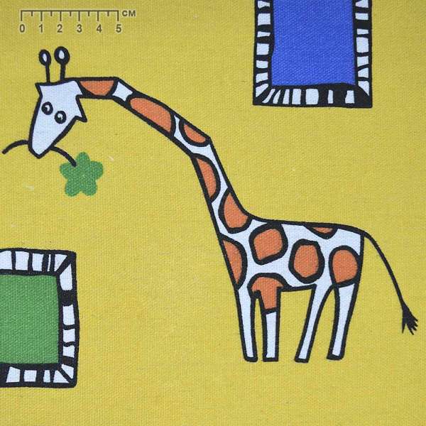 Деко коттон жирафы, желтый, ш.150 оптом