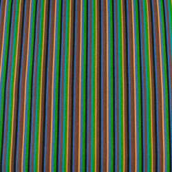 Деко коттон полоски узкие коричнево-синие, черно-персиковые, ш.150