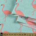 Деко лен фламинго, бирюзовый светлый, ш.152 оптом