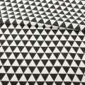 Деко лен треугольники черно-белые, ш.152 оптом
