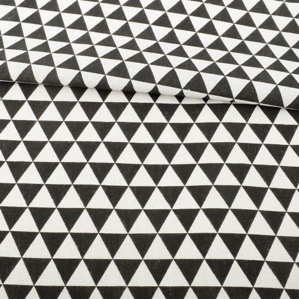 Деко льон трикутники чорно-білі, ш.152 оптом