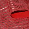 Замша искусственная красная с серебристыми палочками ш.150 оптом