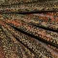 Замша искусственная с напылением рептилия полосы коричнево-рыжая оптом