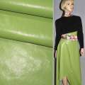 Кожа искусственная салатовая на флисе ш.140 оптом