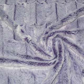 Мех искусственный средневорсовый белый на фиолетовой основе ш.160 оптом