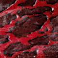 Хутро штучне червоний з чорно-бордовими "плямами" ш.170 оптом