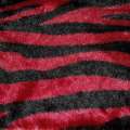 Мех искусственный красный с черным "зебра" ш.170 оптом