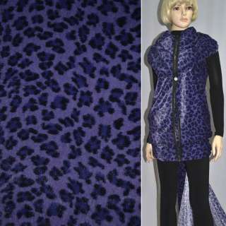 Хутро штучне фіолетове з чорним "леопард" ш.160 оптом