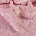 Мех искусственный косичка с просветами розовый ш.170 оптом