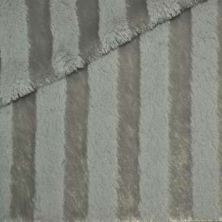 Мех искусственный светло-серый полосы с блестками, ш.150 оптом