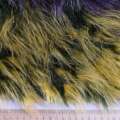 Мех искусственный "Fellimitat" лама желто-зелено-бордовая, ворс 40мм, ш.145 оптом