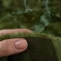 Мех искусственный коротковорсовый зеленый с салатовым рисунком оптом