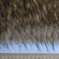 Мех искусственный длинноворсовый бежево-коричневый, ш.150 оптом