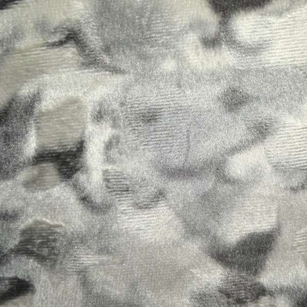 Мех искусственный коротковорсовый светло-серый с белым рисунком ш.157 оптом