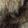 Мех искусственный длинноворсовый бежево-серый с черным, ш.150 оптом