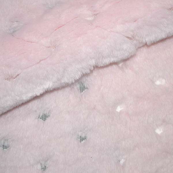 Мех искусственный коротковорсовый бледно-розовый "ромбы" ш.150 оптом