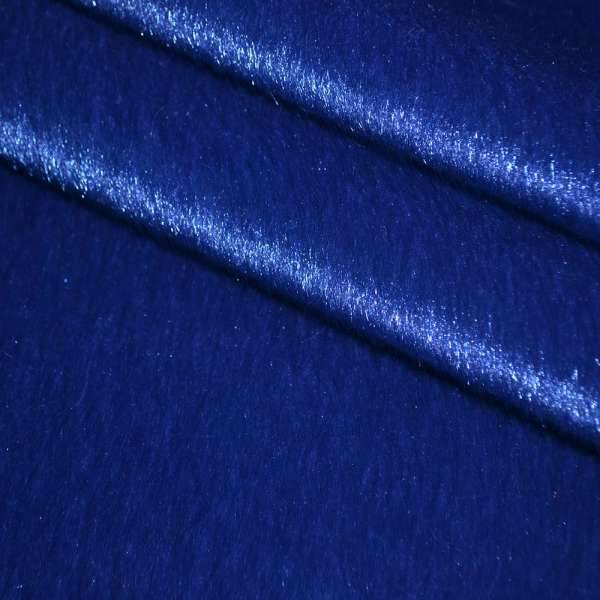 Мех искусственный коротковорсовый темно-синий, ш.150 оптом