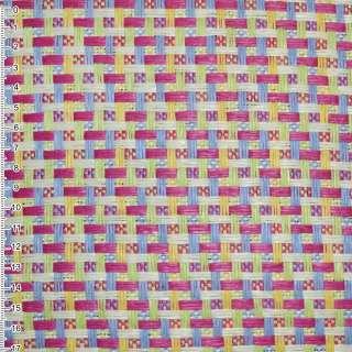 Рогожка з целюлози на флізеліні з кольоровим переплетенням: малиново-бежева, ш.150 оптом