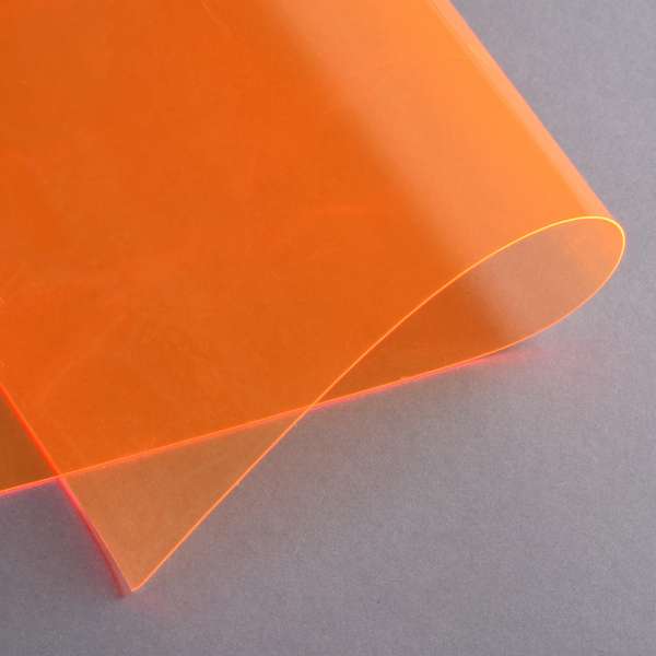 Силикон (0,5мм) оранжевый неоновый прозрачный ш.122 оптом