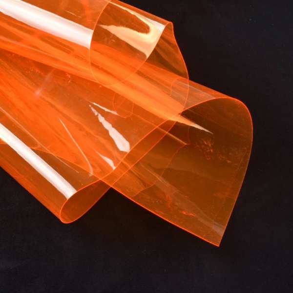 Силикон (0,3мм) оранжевый неон прозрачный ш.122 оптом
