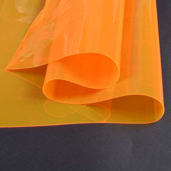 Силикон (0,2мм) оранжевый неоновый прозрачный ш.122 оптом