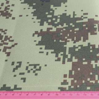 ПВХ ткань оксфорд 600D камуфляж пиксель оливково-зеленый, коричневый ш.155 оптом