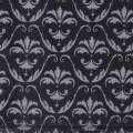 Ткань ПВХ черная, белый узор, ш.150 оптом