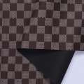 Ткань ПВХ коричневая клетка шахматка штрихи, ш.150 оптом