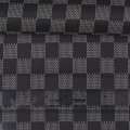Ткань ПВХ черная клетка шахматка штрихи, ш.150 оптом