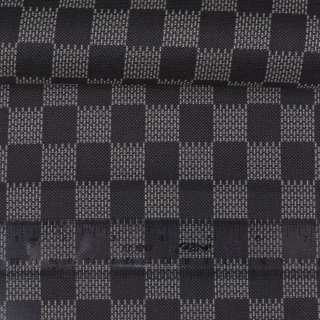 Ткань ПВХ черная клетка шахматка штрихи, ш.150 оптом