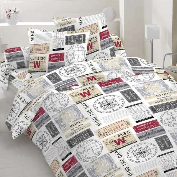 Бязь набивная белая, серые, бежевые билеты, ш.220 оптом