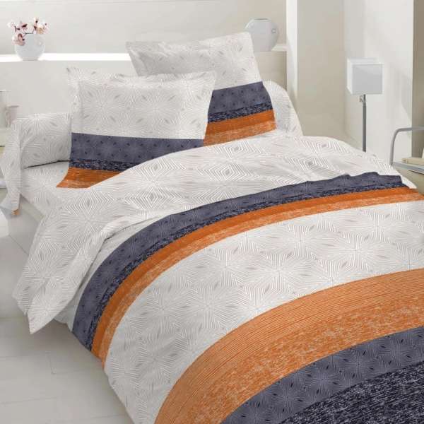 Бязь набивная бежевый узор, оранжевая, темно-серая кайма, ш.220 оптом