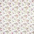 Бязь набивная белая, сиреневые розочки ш.220 оптом